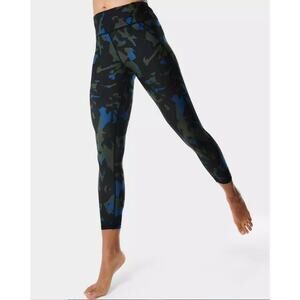 Sweaty Betty Women's Size XS Split Camo Print Cropped Leggings Black